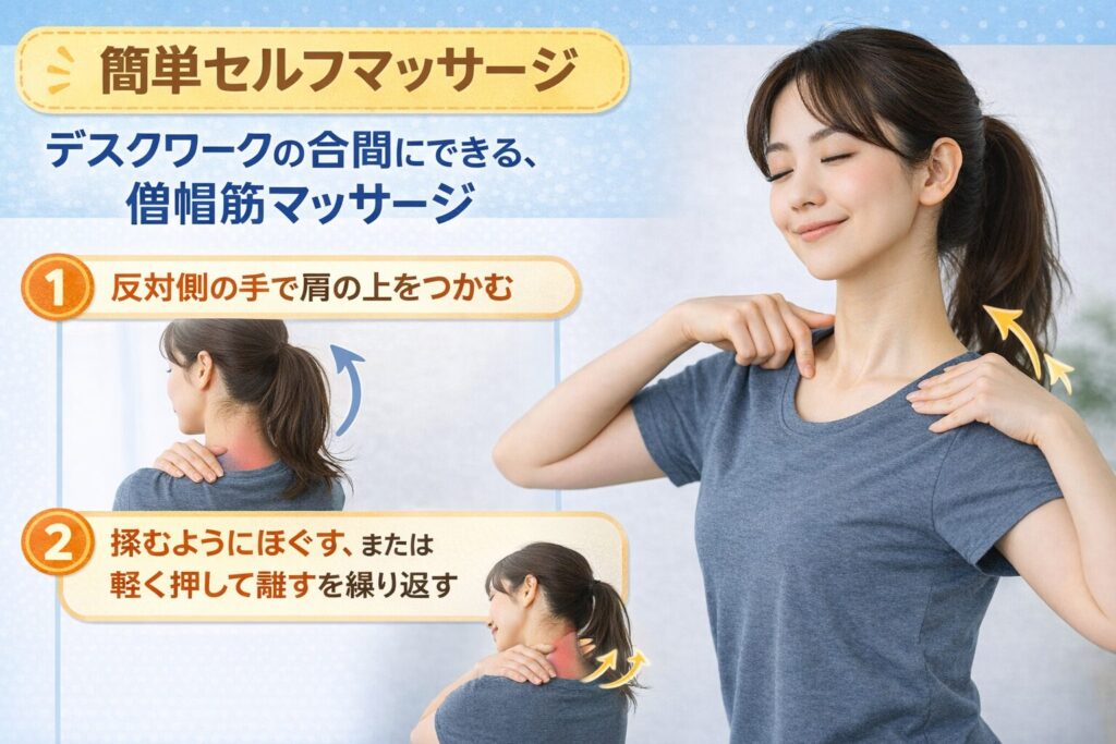 肩こり・僧帽筋・マッサージ