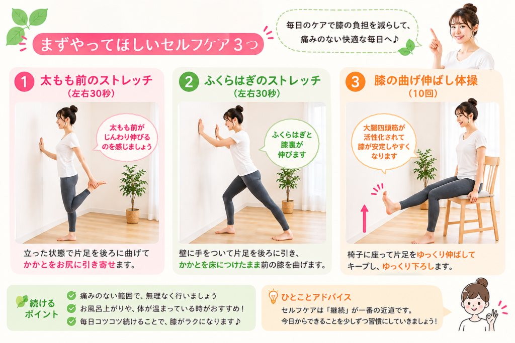 膝関節痛・ガイド・セルフケア