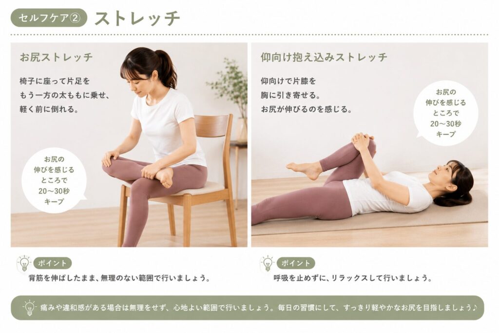 股関節後面・ストレッチ