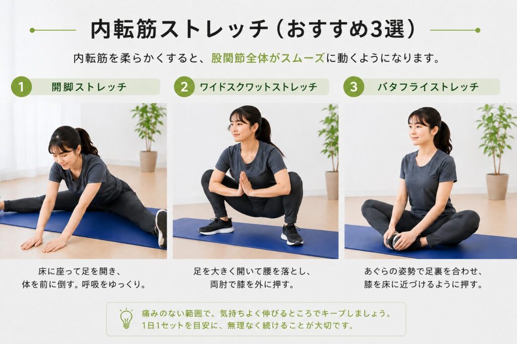 股関節痛・ストレッチ