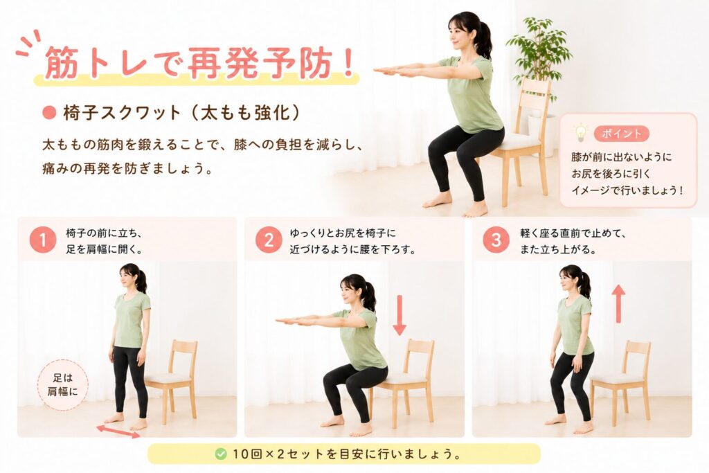 膝関節痛・大腿四頭筋・スクワット