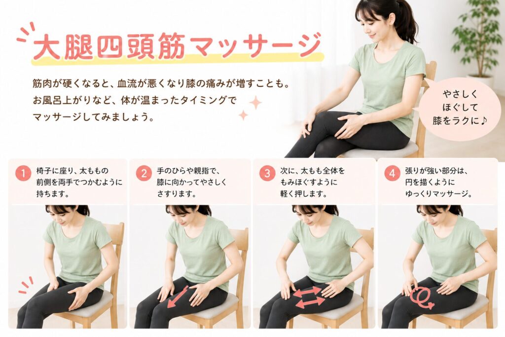 膝関節痛・大腿四頭筋・マッサージ