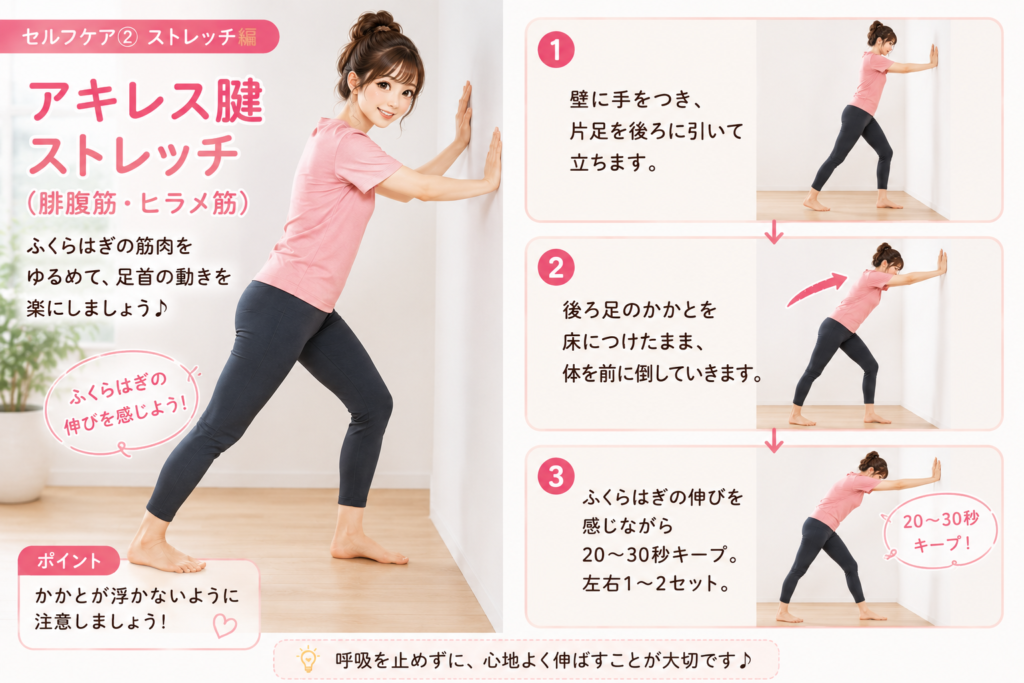 足関節痛２・足首アキレス腱ストレッチ