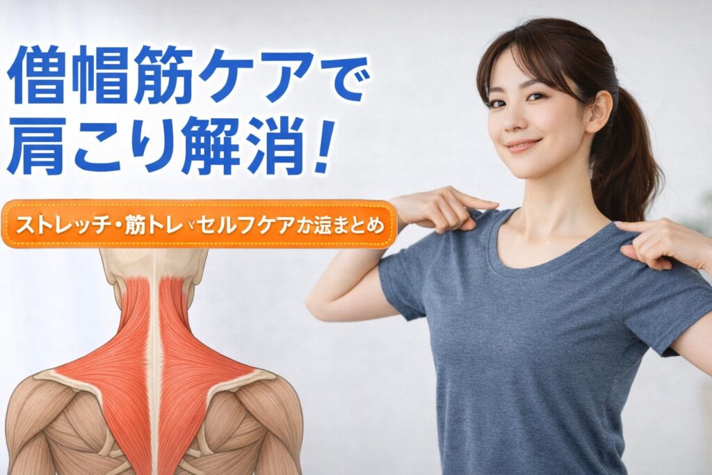 肩こり・僧帽筋・アイキャッチ